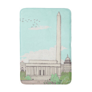 Washington D.C Capital of the USA Landmarks Bath Mat