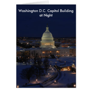 Washington D.C. Capitol Building in Winter Night