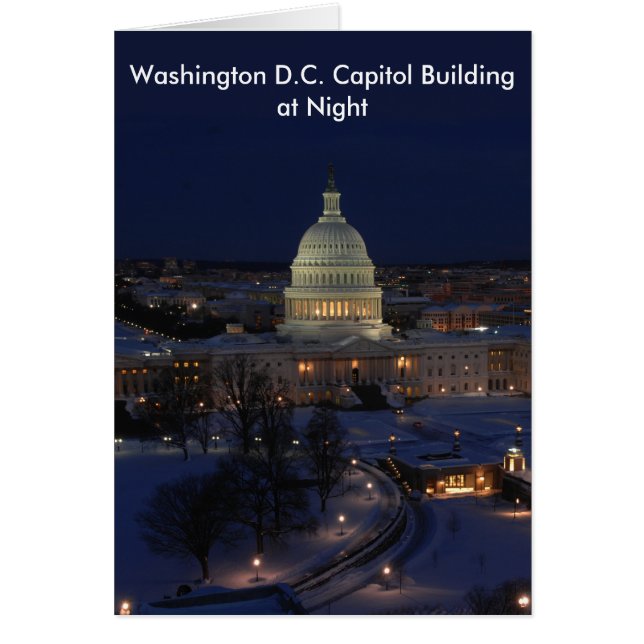Washington D.C. Capitol Building in Winter Night (Front)