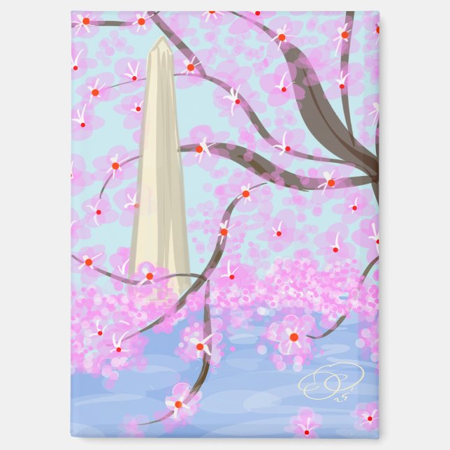 Washington, D.C./Cherry Blossom Magnet (Front)