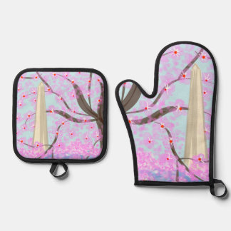 Washington, D.C./Cherry Blossom Oven Mitt & Pot Holder Set