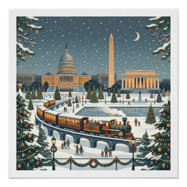 Washington, D. C. Christmas Poster (Front)