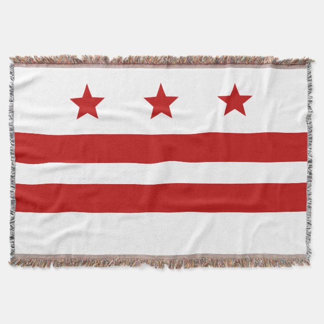 Washington D.C. city flag Throw Blanket (Front)
