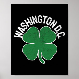 Washington D.c. Gift St. Patrick's Day Shamrock - Poster