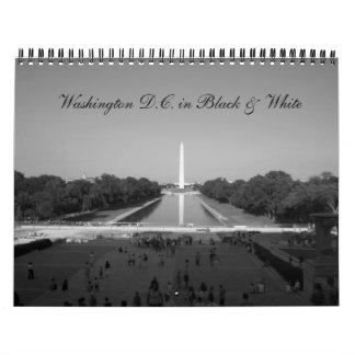 Washington D.C. in black & white Calendar