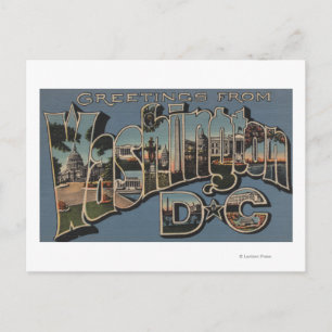 Washington D. C. - Large Letter Scenes Postcard