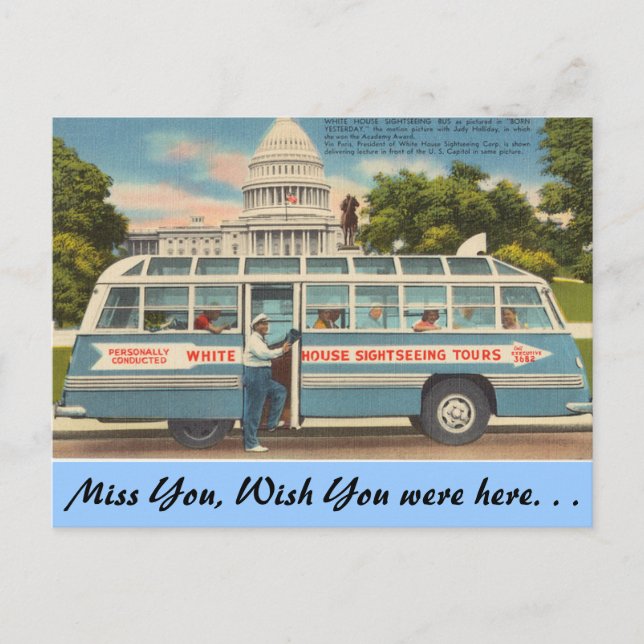 Washington D.C., Sightseeing Tours Postcard (Front)