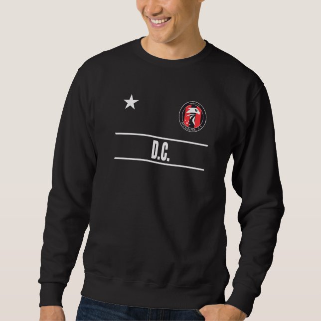 Washington D C Soccer Jersey Eagle Stripes Fan Sweatshirt (Front)