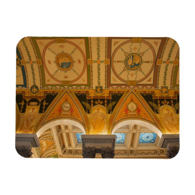 WASHINGTON, D.C. USA. Ceiling in Great Hall of Magnet (Horizontal)