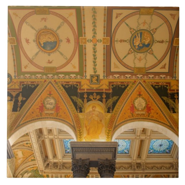 WASHINGTON, D.C. USA. Ceiling in Great Hall of Tile (Front)