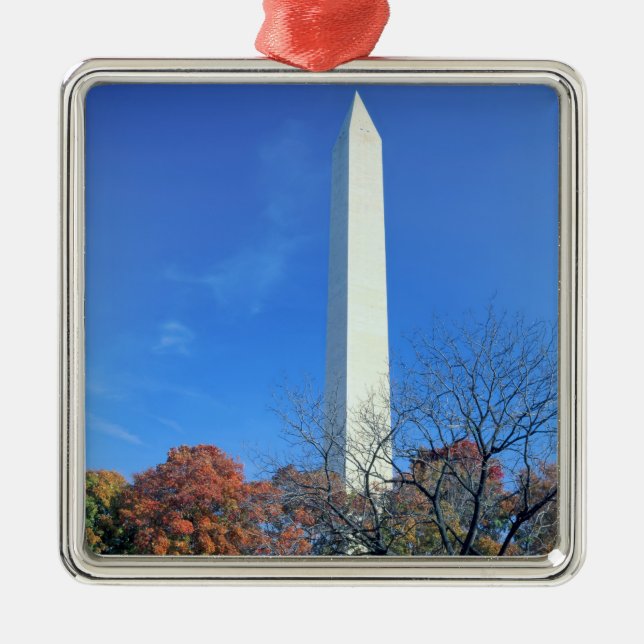 WASHINGTON, D.C. USA. Washington Monument rises Metal Tree Decoration (Front)