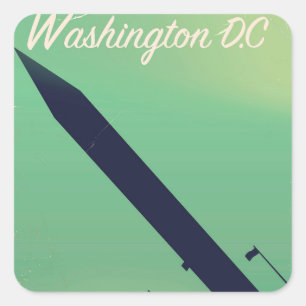 Washington D.C Vintage travel poster Square Sticker