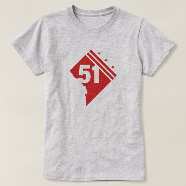 Washington DC 51st statehood T-Shirt (Design Front)