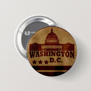 washington dc 6 cm round badge
