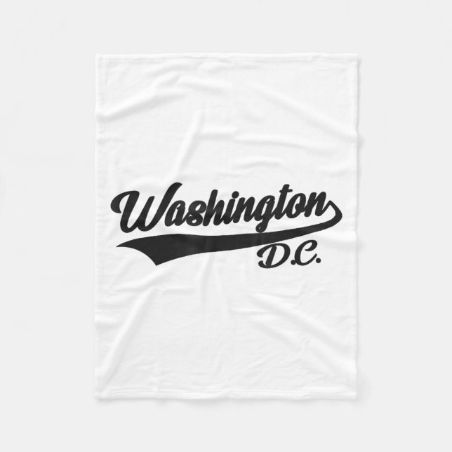 Washington Dc - Athletic_throwback Design - Clic  Fleece Blanket (Front)