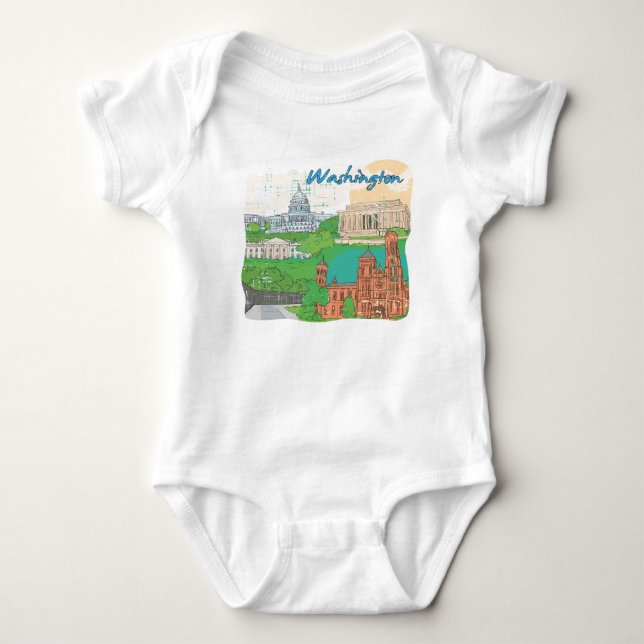 Washington DC Baby Bodysuit (Front)