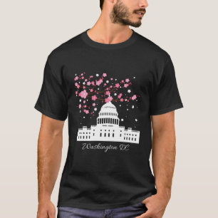 Washington Dc Capitol Building Cherry Blossoms T-Shirt