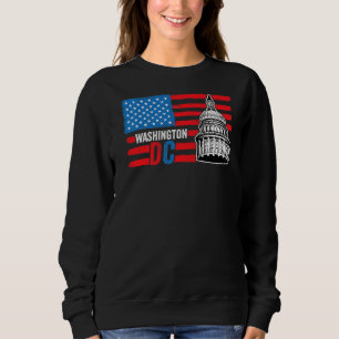 Washington Dc Capitol Hill American Flag Usa Pride Sweatshirt