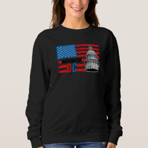 Washington Dc Capitol Hill American Flag Usa Pride Sweatshirt