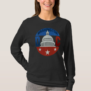 Washington Dc Capitol Hill American Flag Usa Pride T-Shirt