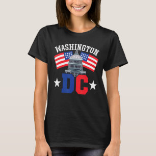 Washington Dc Capitol Hill American Flag Usa Pride T-Shirt