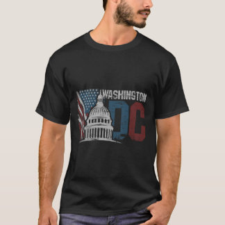 Washington Dc Capitol Hill Usa Flag Souvenir Desig T-Shirt