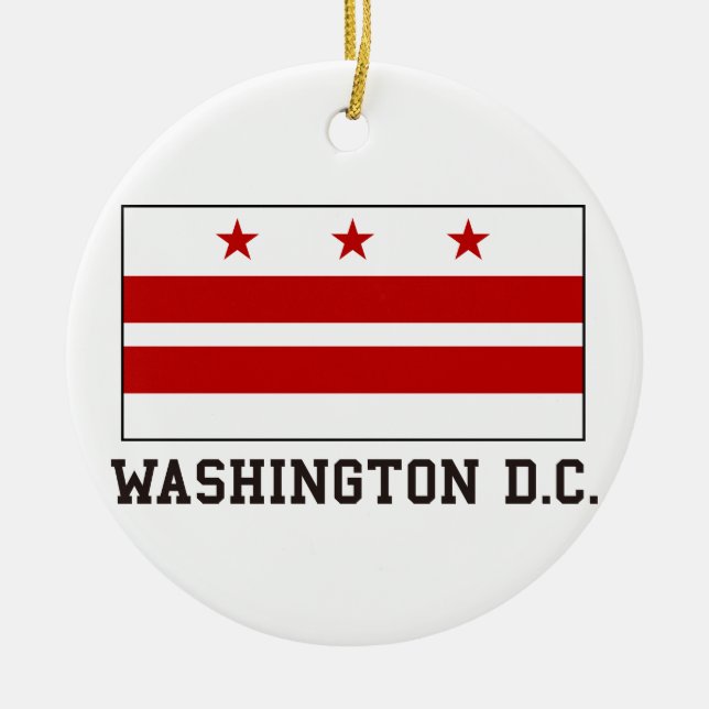 Washington DC Ceramic Tree Decoration (Front)