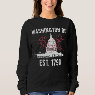 Washington Dc Cherry Blossom Capitol Hill Usa Souv Sweatshirt