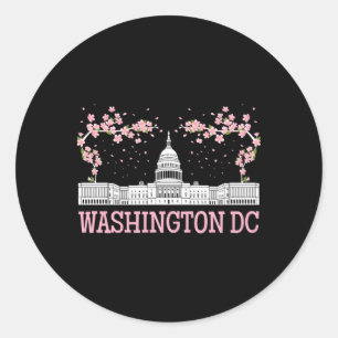 Washington Dc Cherry Blossom Monut Classic Round Sticker