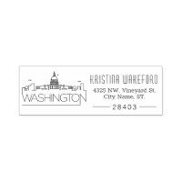 Washington DC | Custom Address Self-inking Stamp