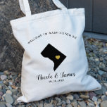 Washington DC Destination Wedding Welcome Bag Tote<br><div class="desc">Wedding weekend welcome gift bag for out of town guests to your wedding,  featuring image of Washington DC,  with gold heart.  Fill tote with your favourite goodies.</div>