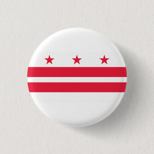 Washington DC flag 3 Cm Round Badge