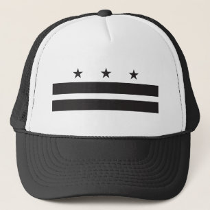 Washington DC Flag - Black Trucker Hat