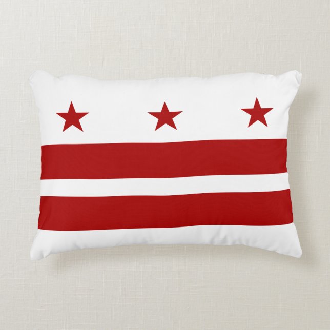Washington DC Flag Decorative Cushion (Front)