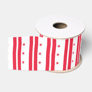 Washington DC flag Grosgrain Ribbon