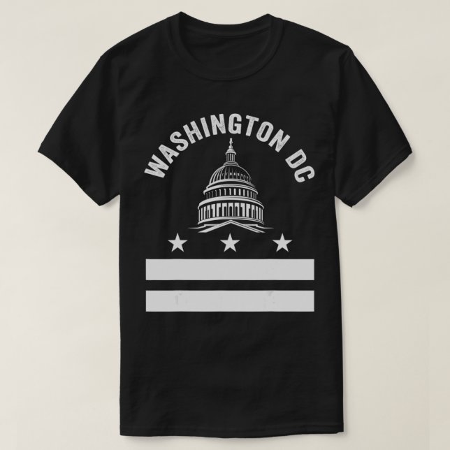 Washington DC Flag Love Capitol Hill Souvenir Red  T-Shirt (Design Front)
