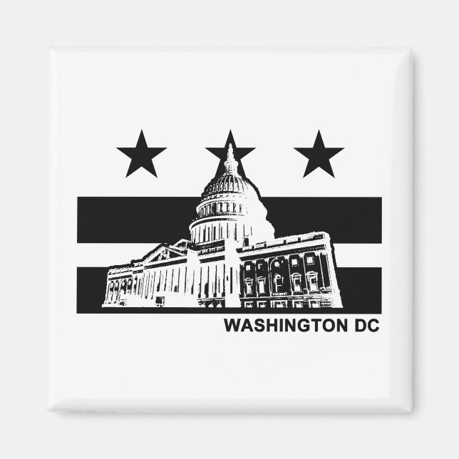 Washington DC Flag Magnet (Front)