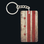 Washington DC Flag on Old Wood Grain Key Ring<br><div class="desc">Washington DC Flag on Old Wood Grain Feel free to modify the design according to your own preferences. You may change the design location, orientation, background colours and size. Also, you may add your own text, or slogan set its font, location and size, all in order to create the ultimate...</div>