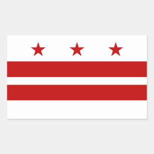 Washington DC Flag Rectangular Sticker