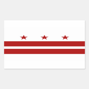 Washington DC Flag Rectangular Sticker