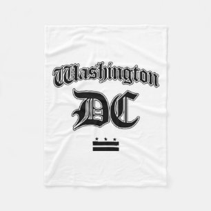 Washington Dc Flag Souvenir Long Sleeve  Fleece Blanket