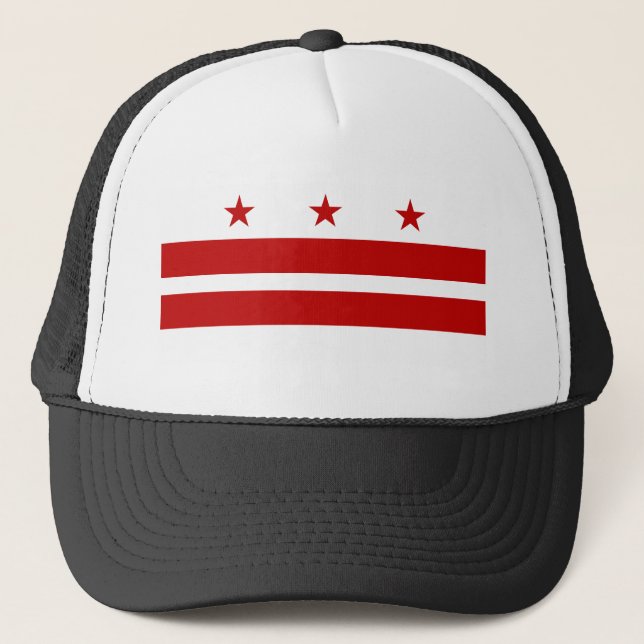 Washington DC Flag Trucker Hat (Front)