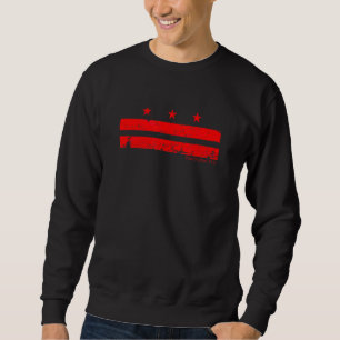 Washington Dc Flag Vintage Graphic Distressed Retr Sweatshirt