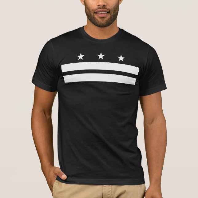 Washington DC Flag - White T-Shirt (Front)
