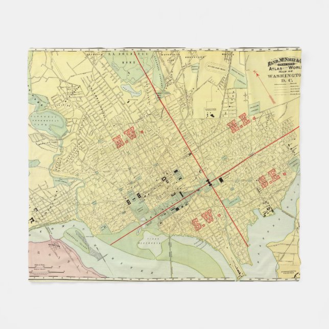 Washington, DC Fleece Blanket (Front (Horizontal))