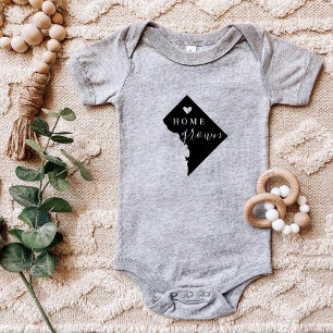 Washington DC Home Grown   Editable Colours State Baby Bodysuit