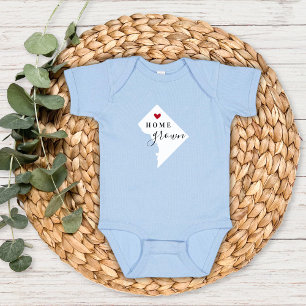 Washington DC Home Grown Editable Colours State Baby Bodysuit