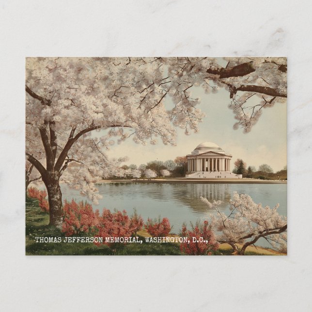 Washington DC Jefferson Memorial Vintage Travel Postcard (Front)