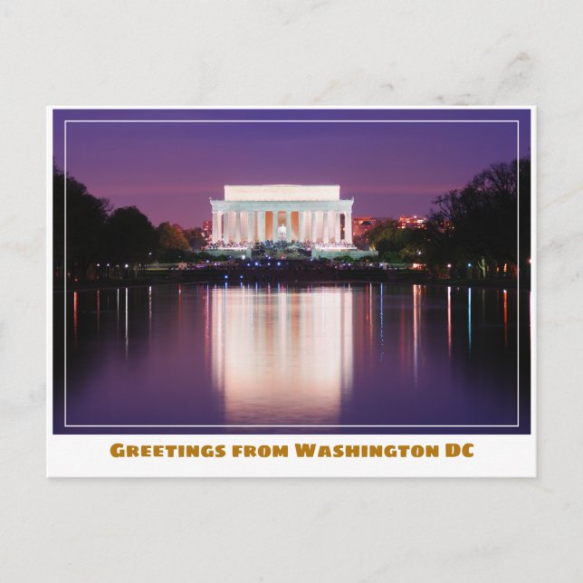 Washington DC Jefferson Memorial w Cherry Tree Postcard (Front)