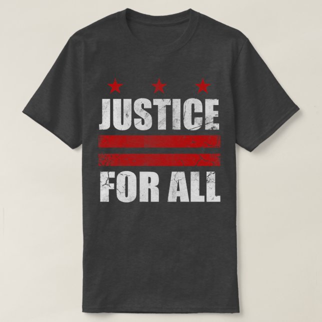 Washington DC Justice For All T-Shirt (Design Front)